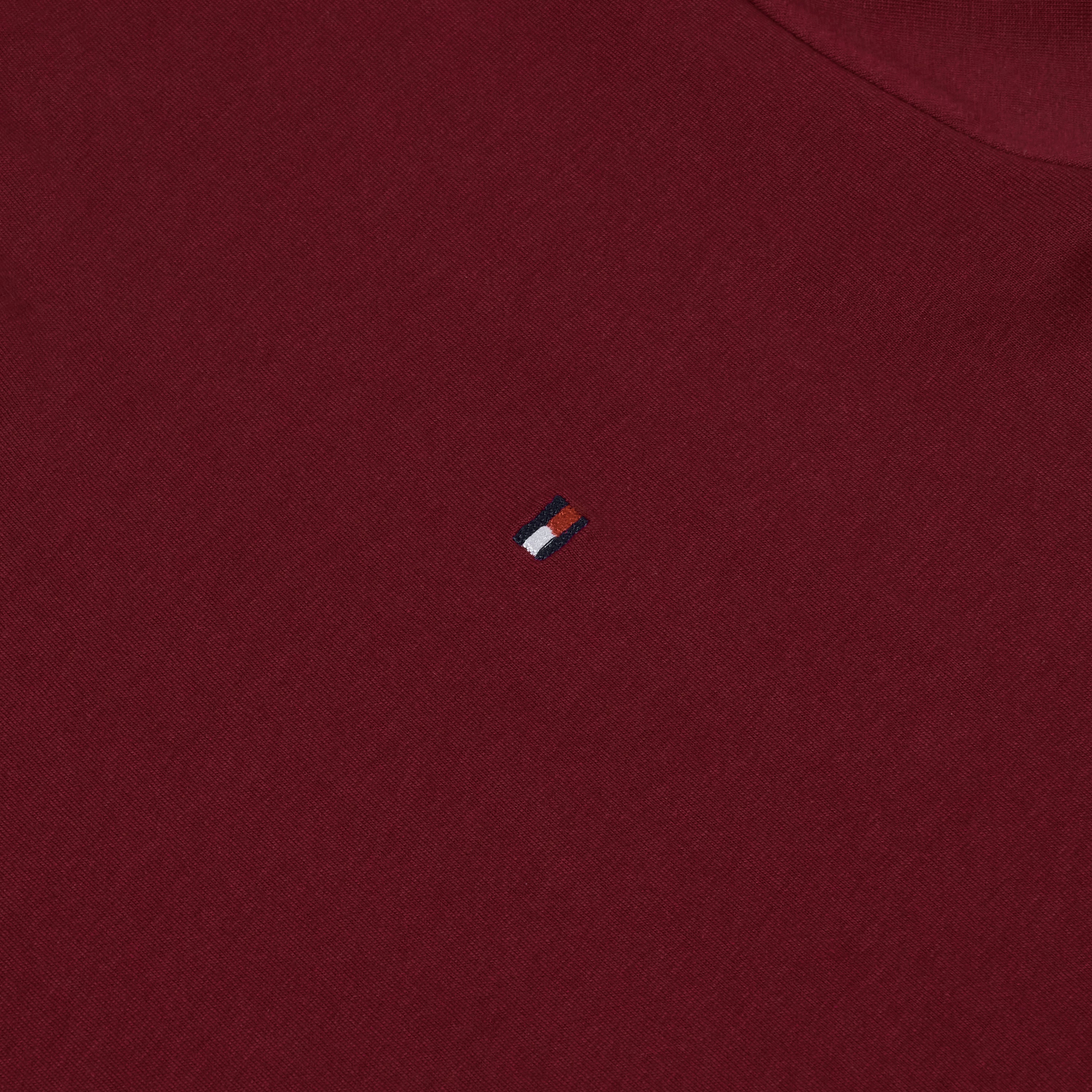 Tommy Hilfiger Flag Embroidery Fitted Crew Neck T-Shirt