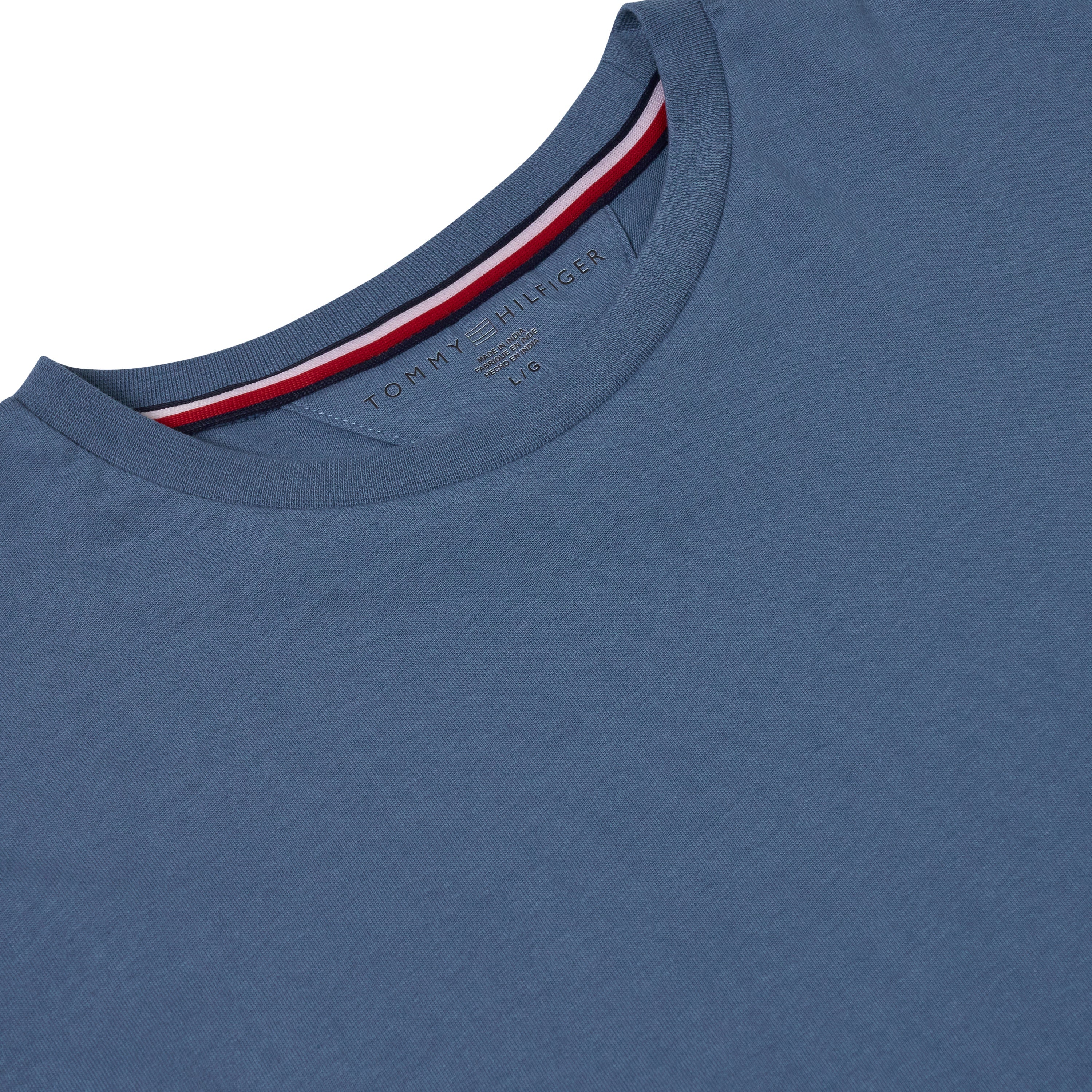 Tommy Hilfiger Flag Embroidery Fitted Crew Neck T-Shirt