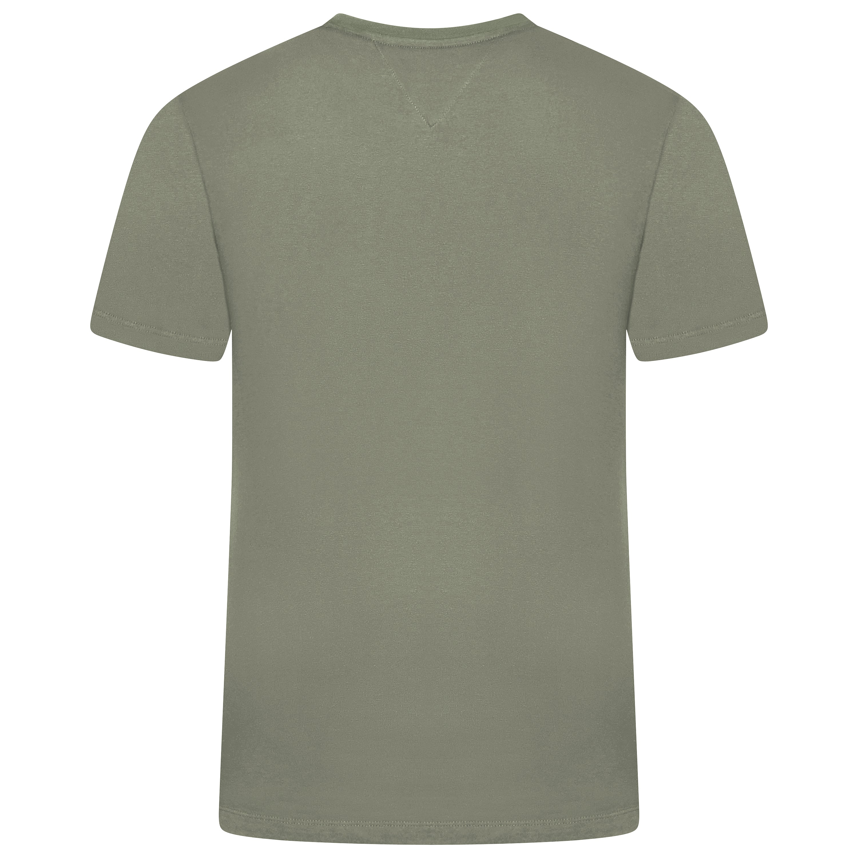 Tommy Hilfiger Flag Embroidery Fitted Crew Neck T-Shirt