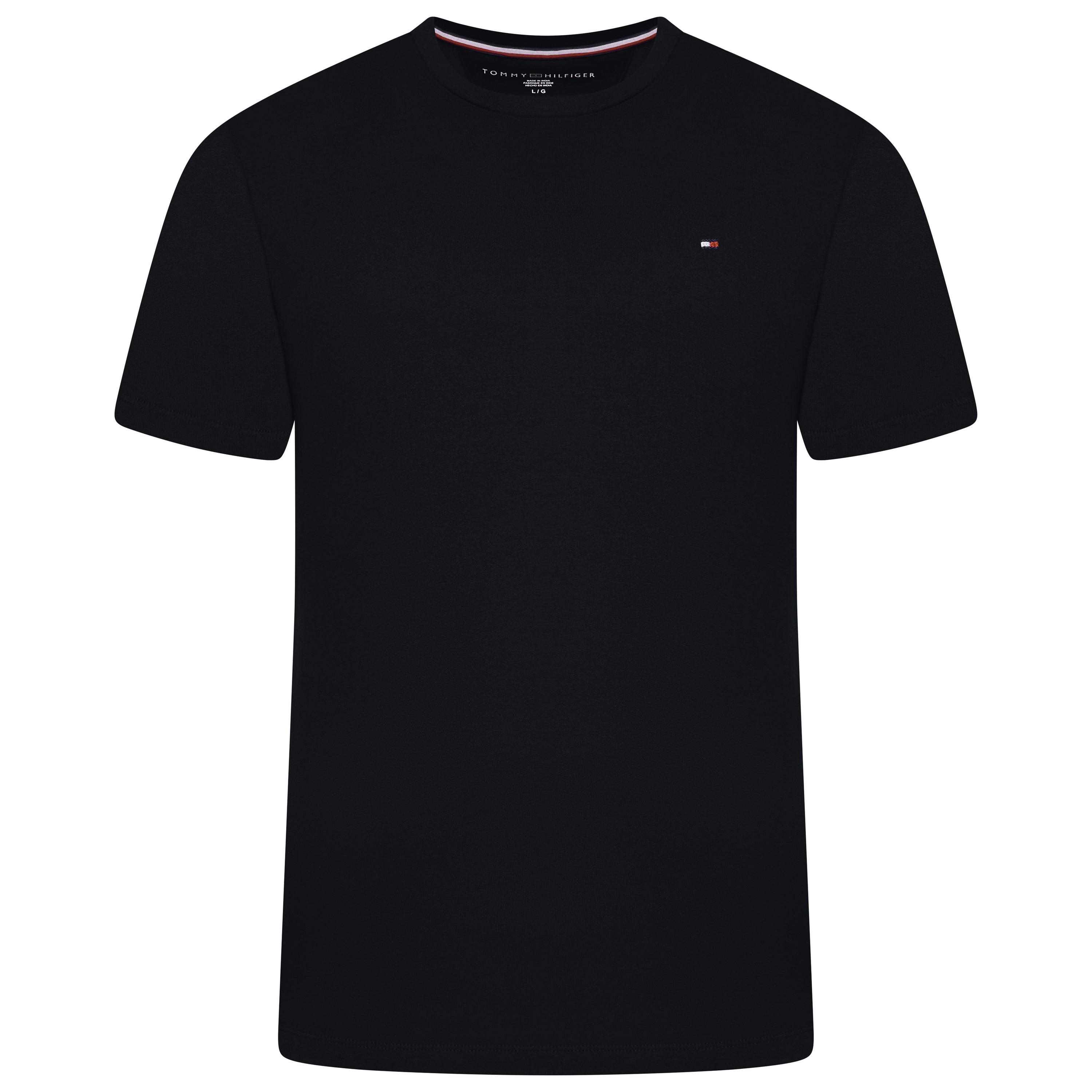 Tommy Hilfiger Flag Embroidery Fitted Crew Neck T-Shirt