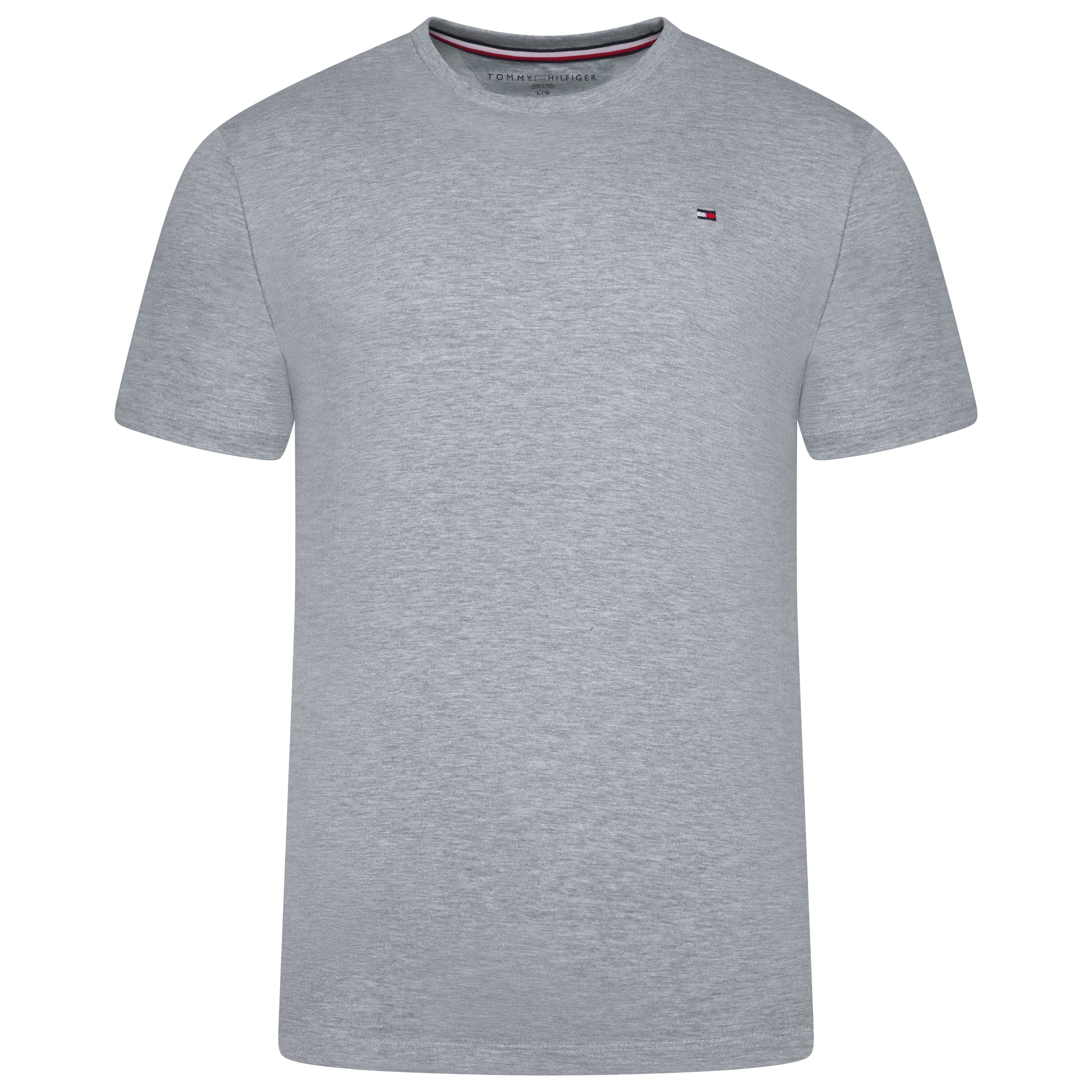 Tommy Hilfiger Flag Embroidery Fitted Crew Neck T-Shirt
