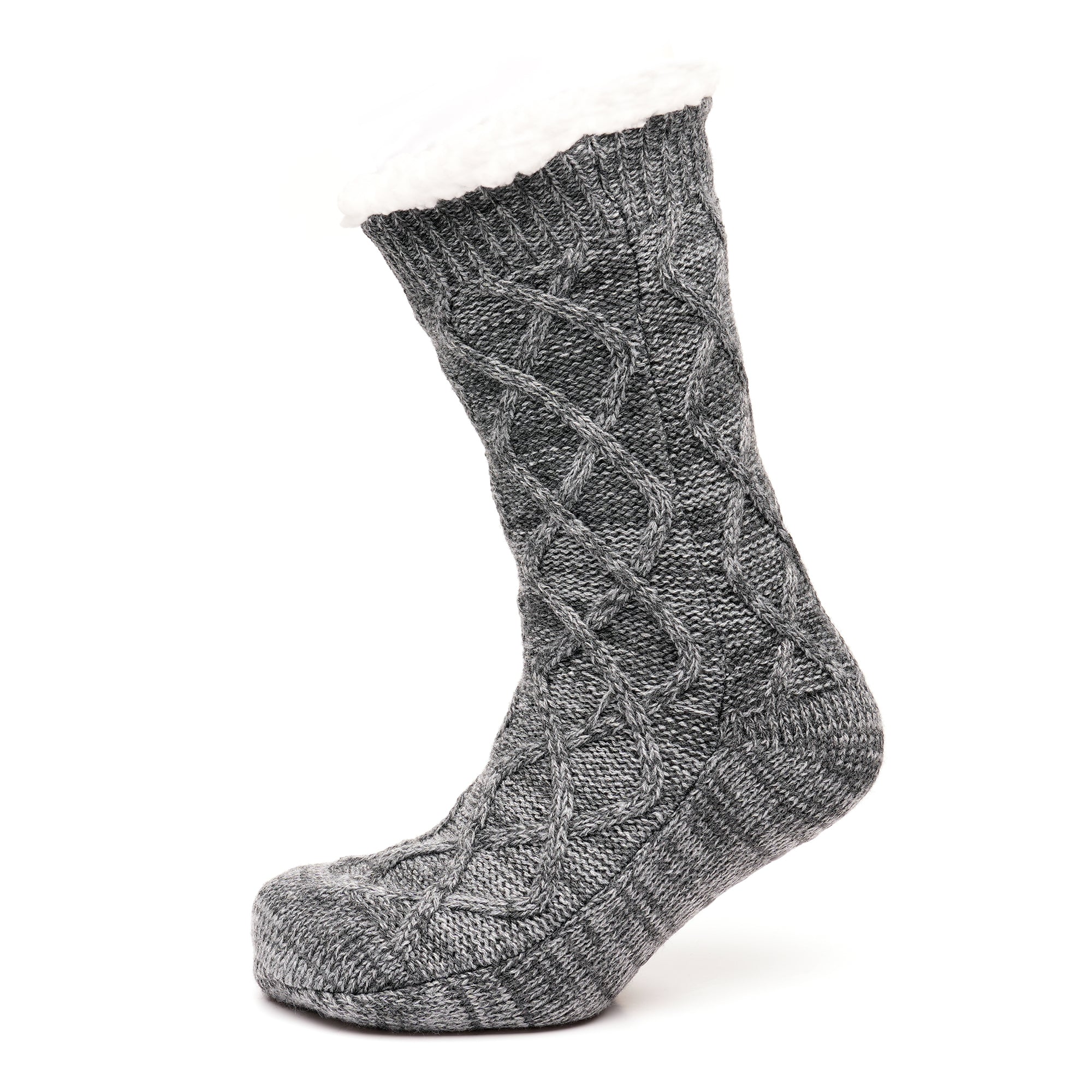 Tom Franks 1 Pair Chunky Knit Sherpa Slipper Socks