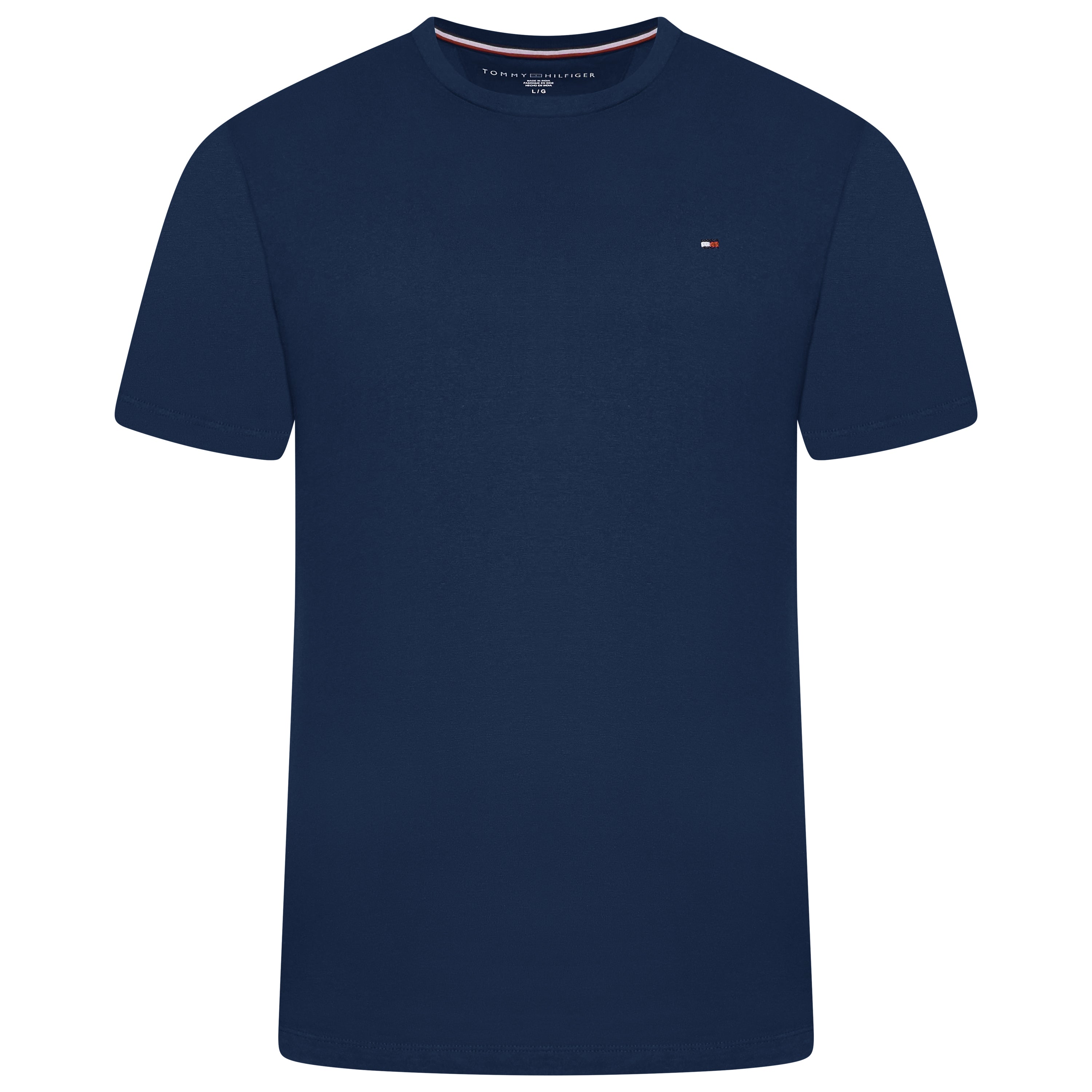Tommy Hilfiger Flag Embroidery Fitted Crew Neck T-Shirt
