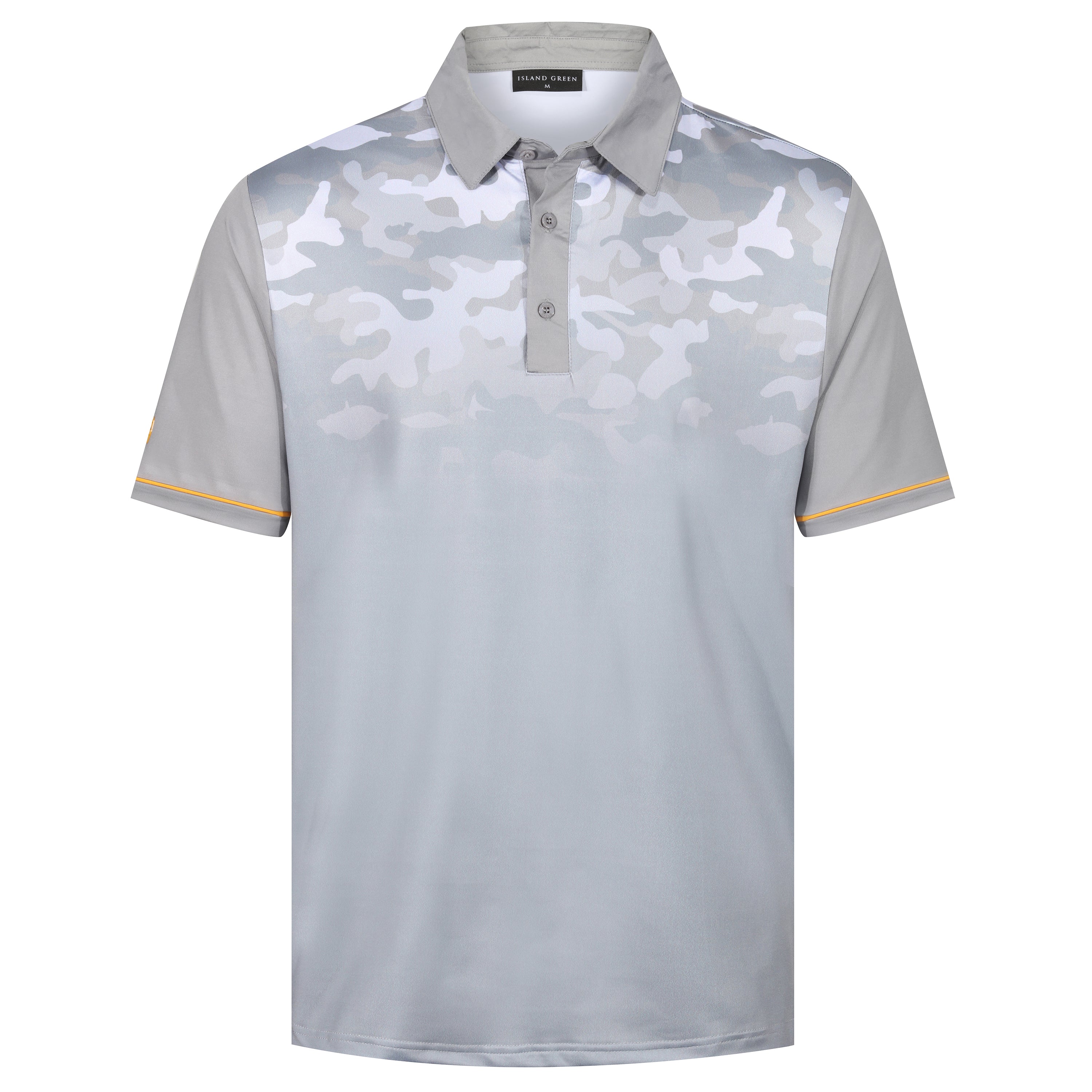 Island Green Camo Print Golf Sport Polo Shirt