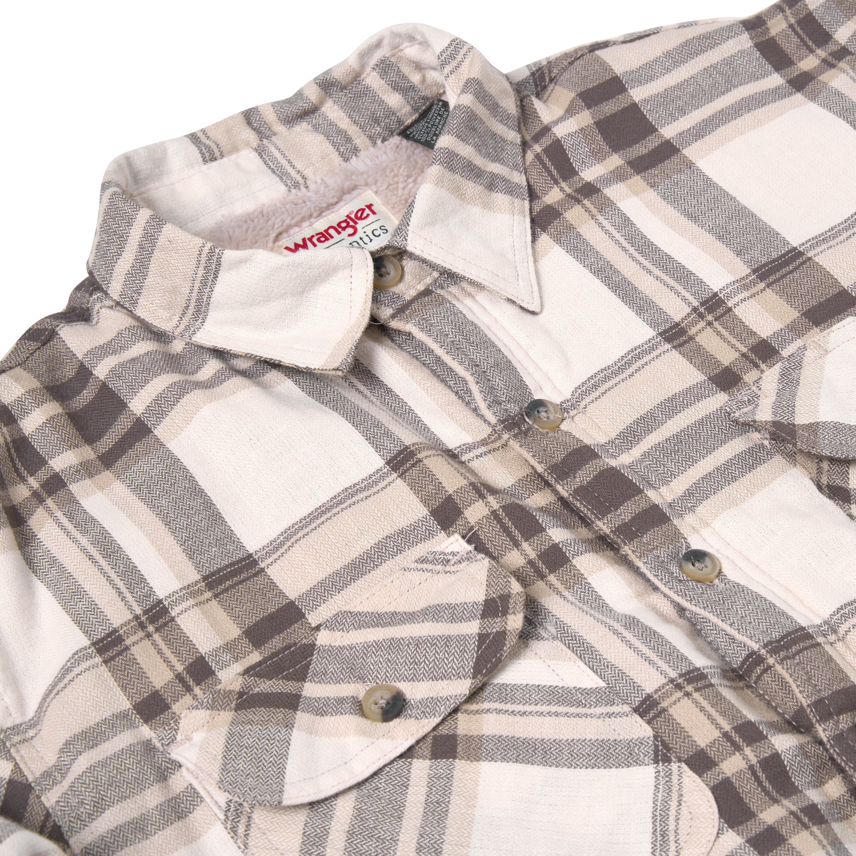 Wrangler Sherpa Lined Plaid Overshirt