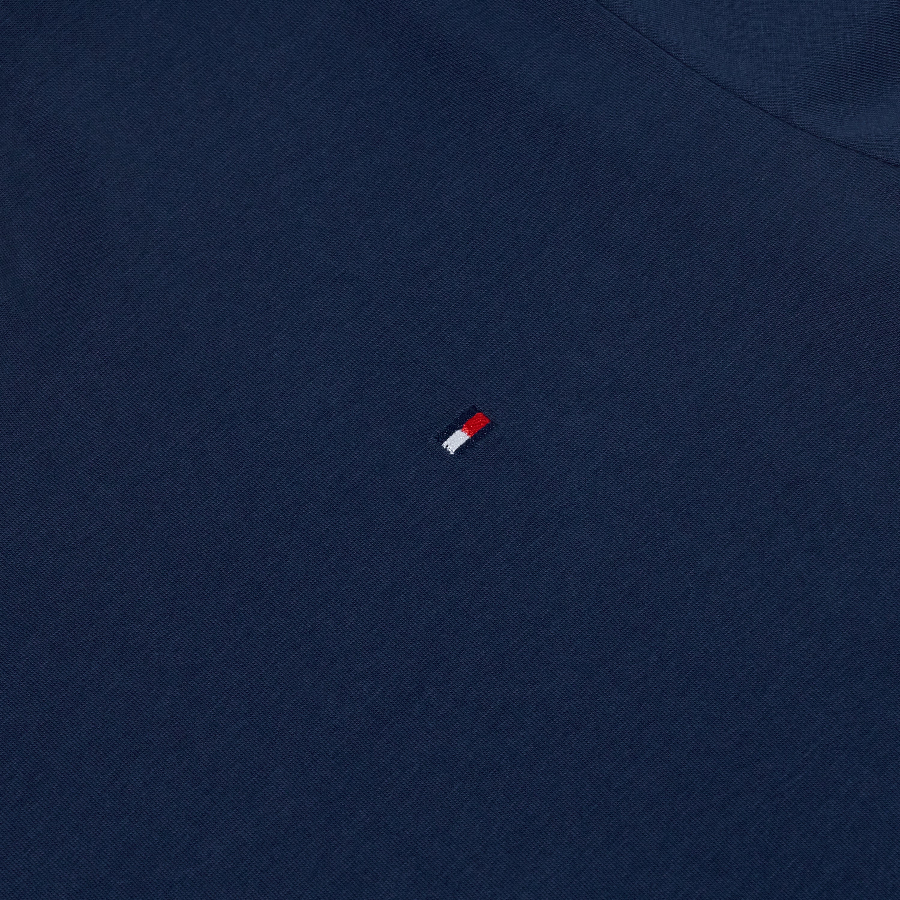 Tommy Hilfiger Flag Embroidery Fitted Crew Neck T-Shirt