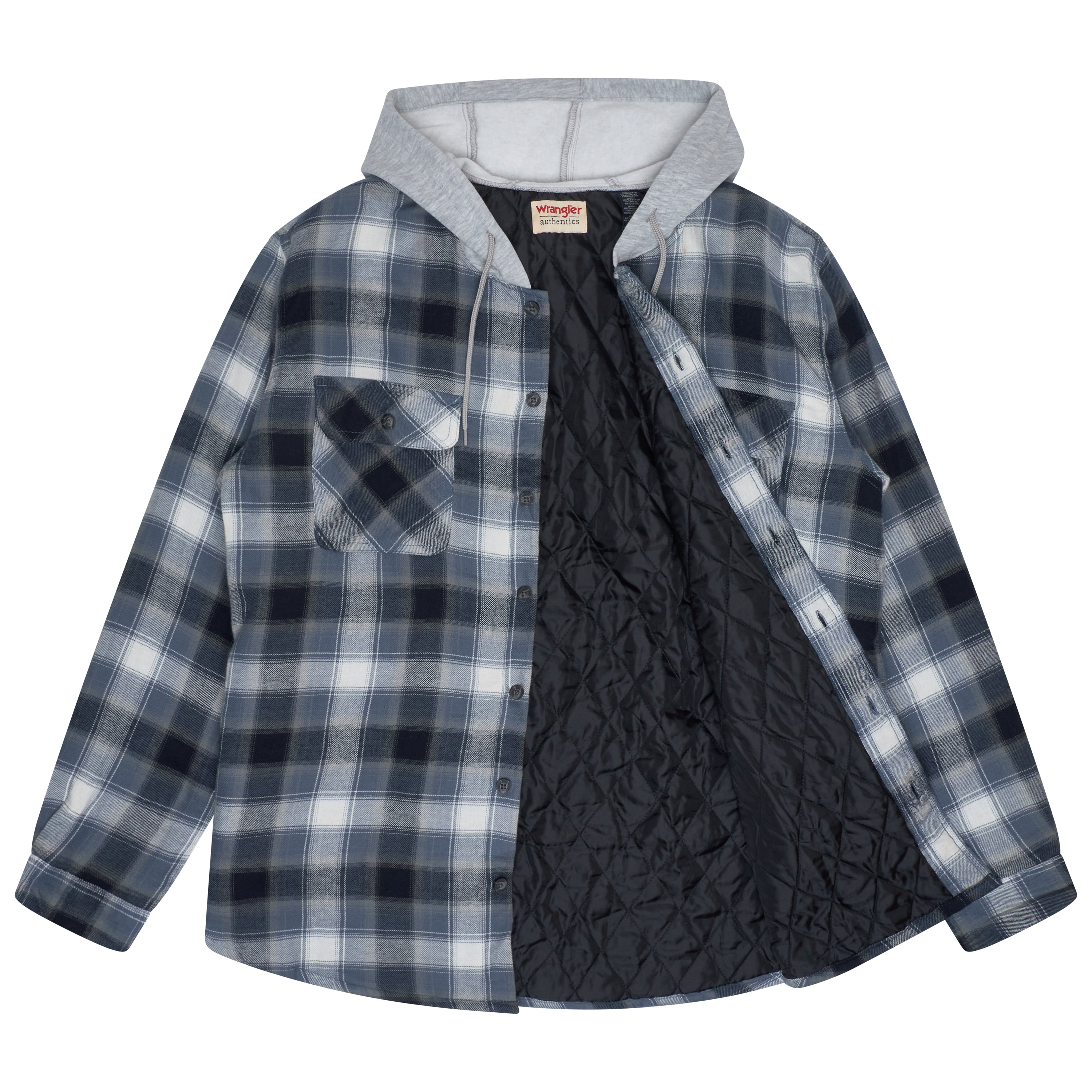 Wrangler Padded Hooded Shirt Jacket