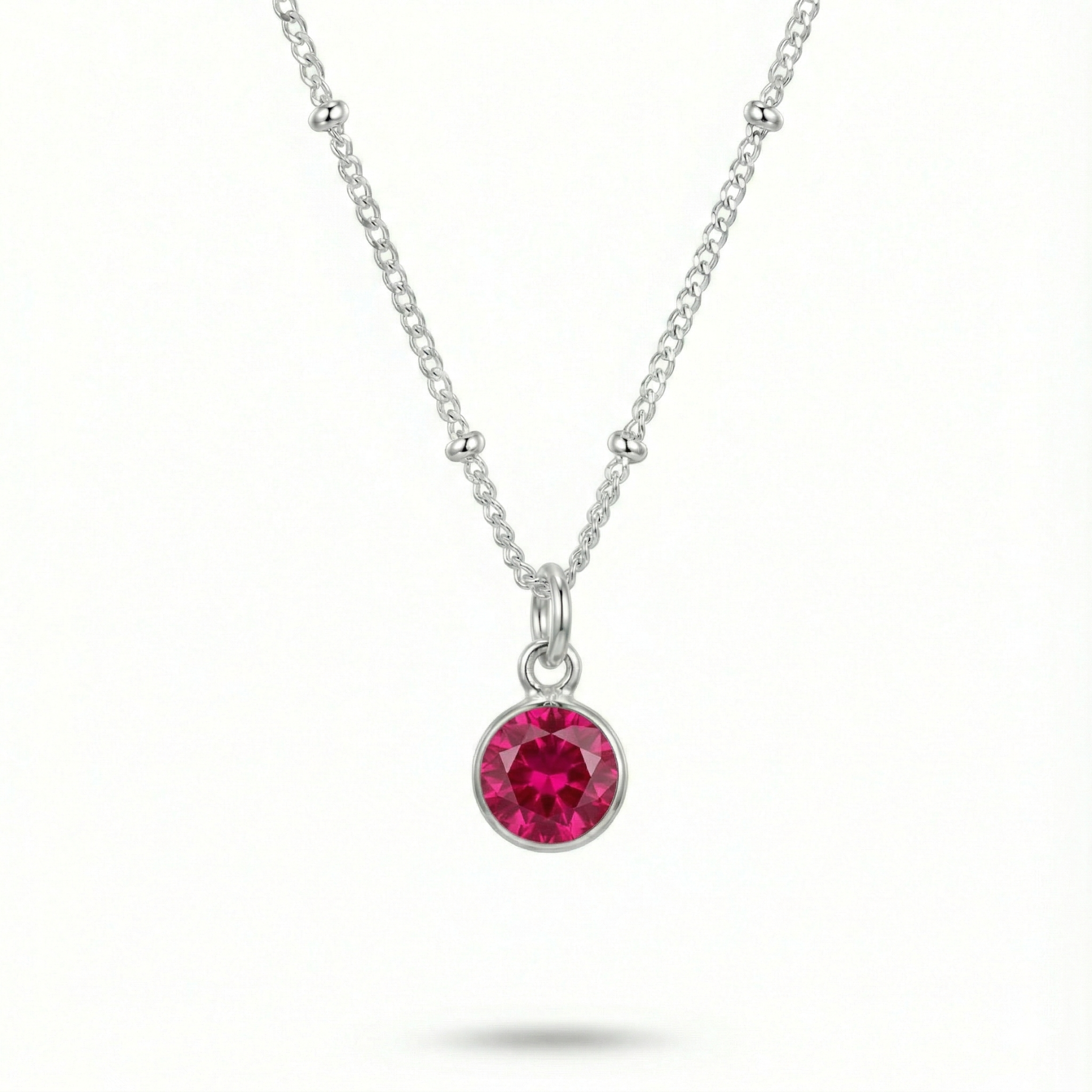 Ruby Birthstone Necklace