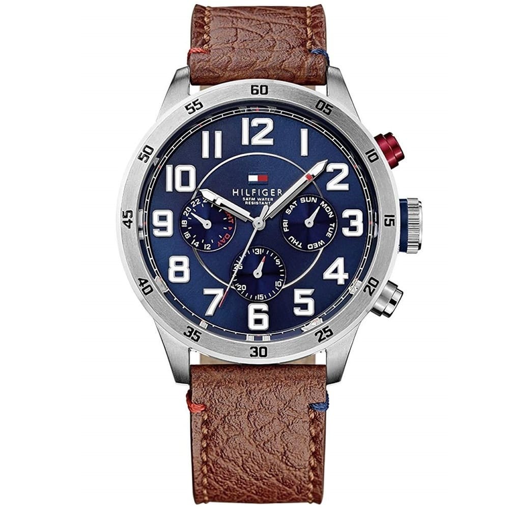 ommy Hilfiger 1791066 Trent Men's Brown Leather Watch