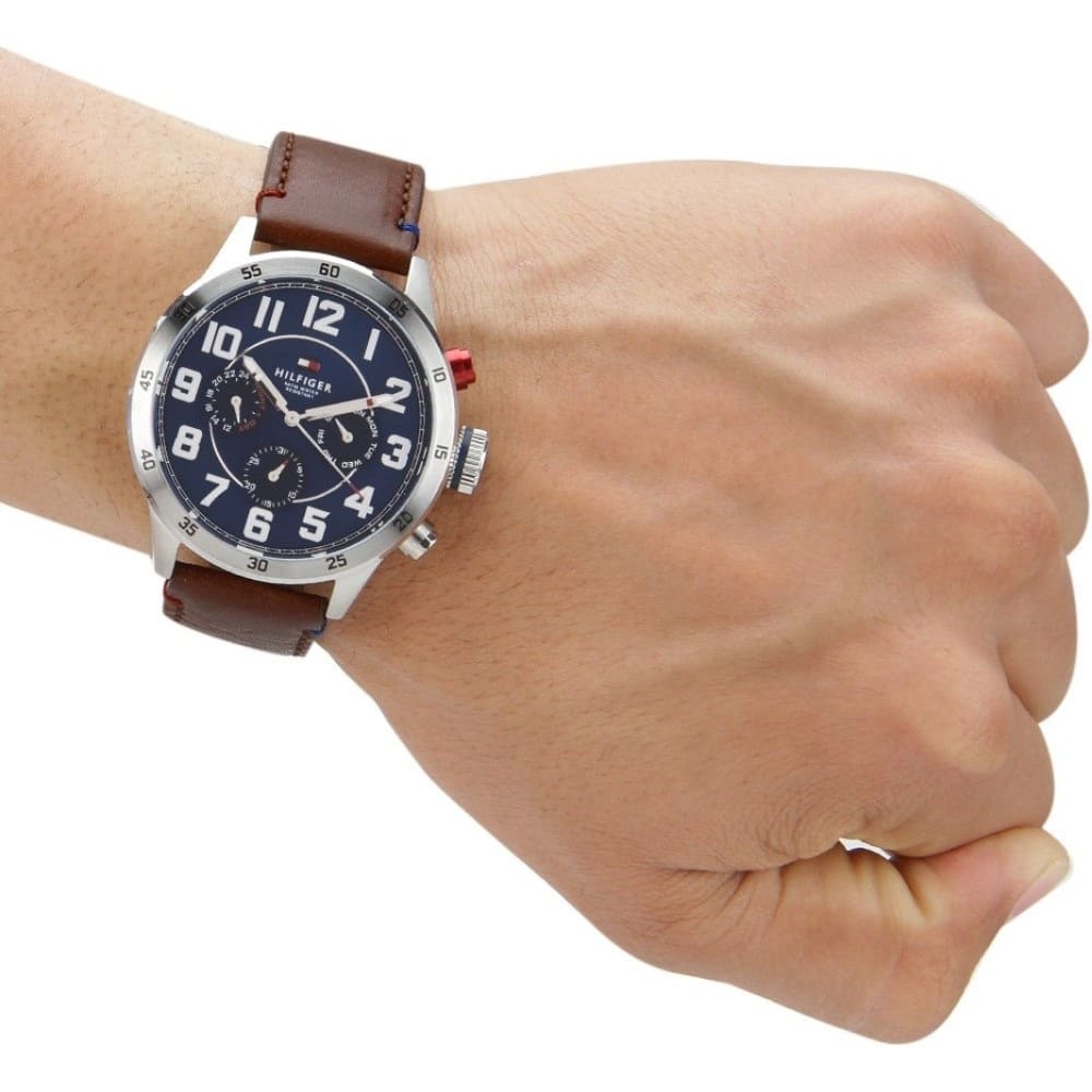 ommy Hilfiger 1791066 Trent Men's Brown Leather Watch