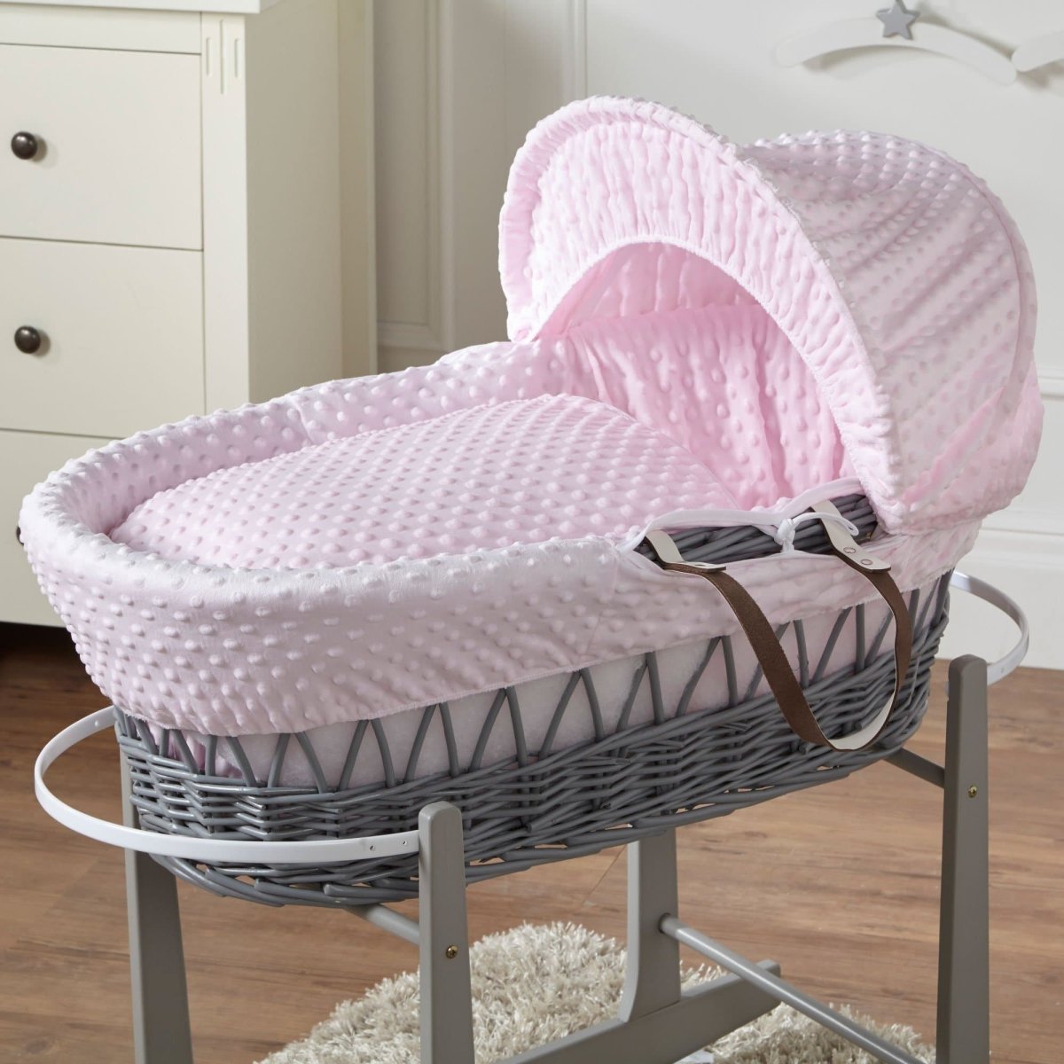 Wicker Moses Basket-No stand included.