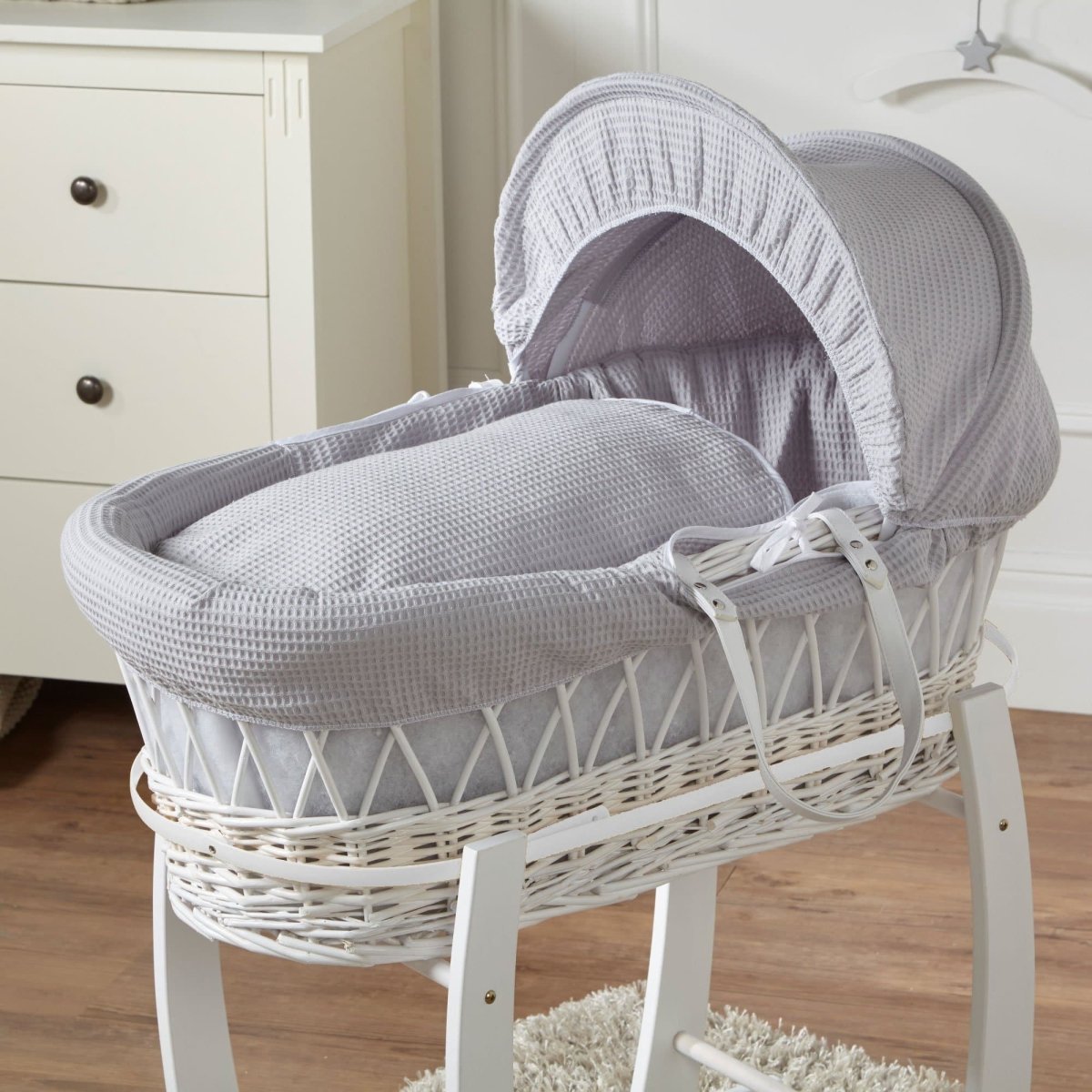 Wicker Moses Basket-No stand included.