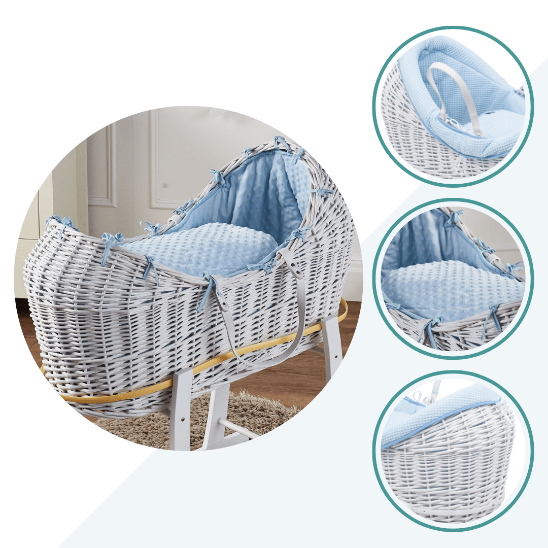 Wicker Pod Baby Deluxe Moses Basket-No stand included