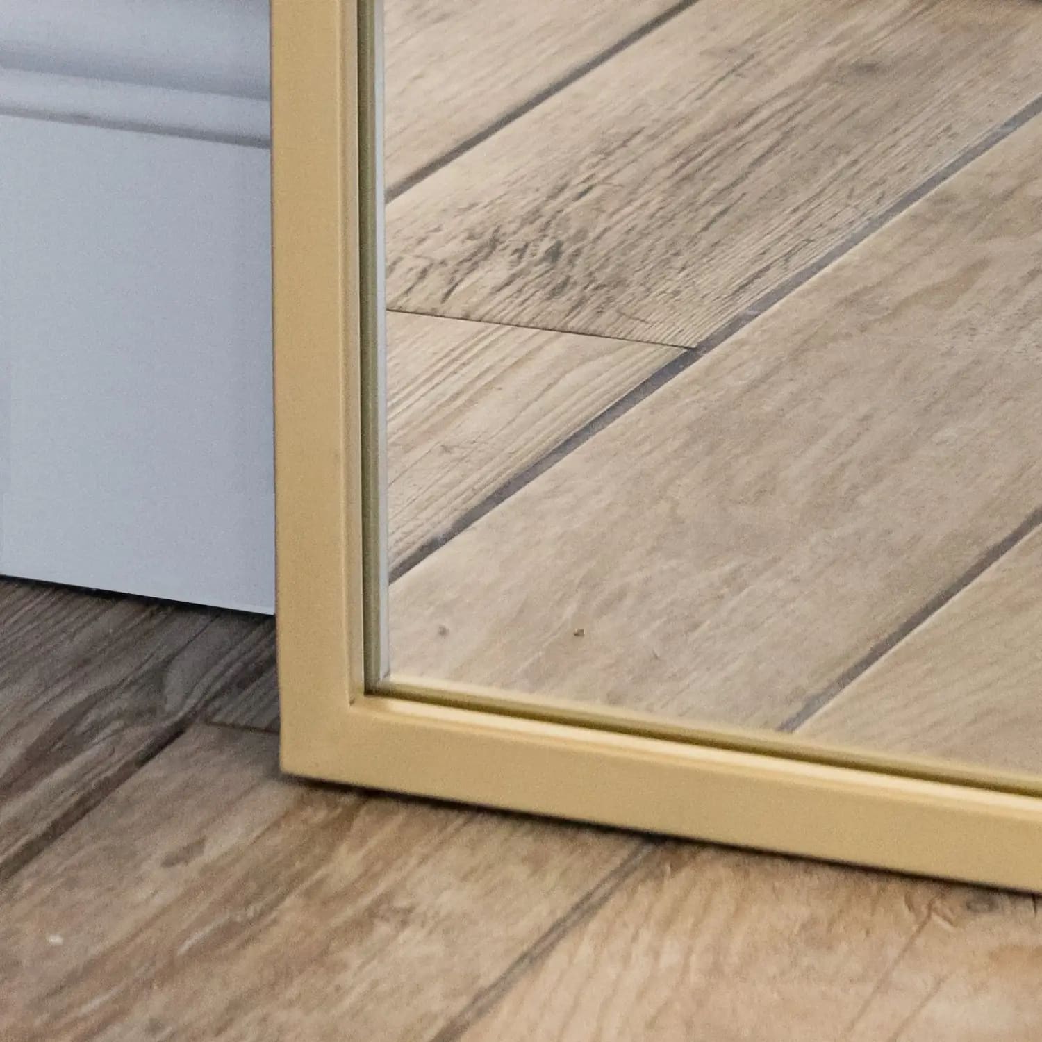 Yoko - Full Length Gold Metal Gentle Arch Mirror - 180cm x 90cm.